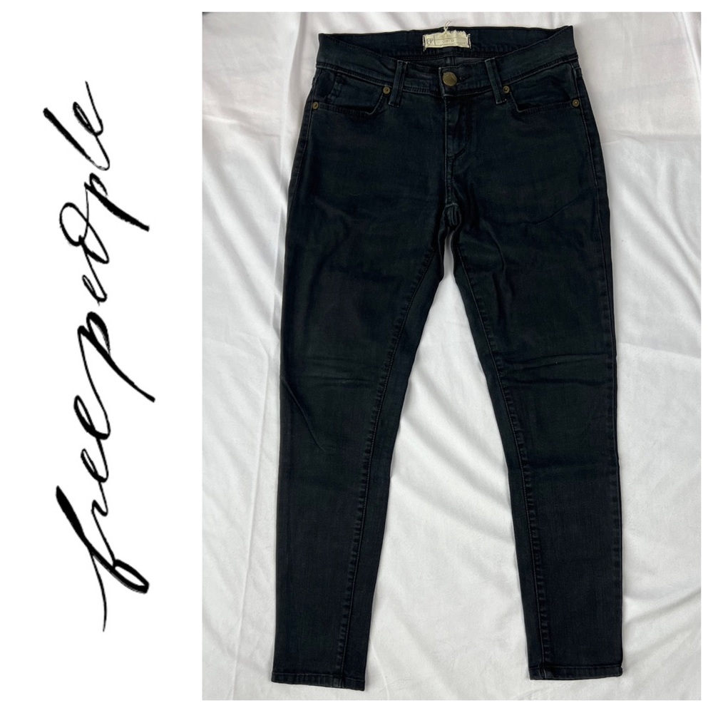 Free People Black Skinny Stretch Jeans Size 25